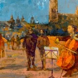 Sonata sobre el puente romano de Salamanca - 100x100 cm