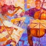 Ensayo orquestal - 60x60 cm