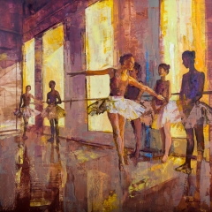 Ensayo de ballet - 100x100 cm